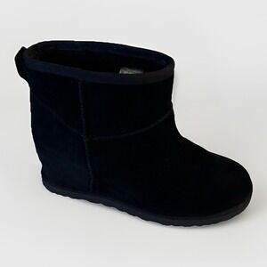 UGG Womens Classic Femme Mini Boot Black Suede Size 9 M